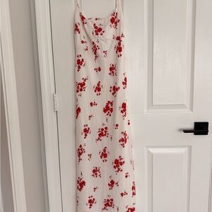 Hollister red & white floral sundress (S)